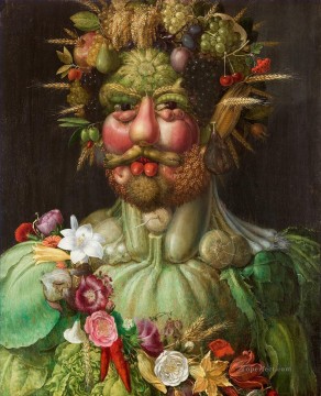 Rudolf II von Habsburg als Vertumnus Giuseppe Arcimboldo fantastische Ölgemälde
